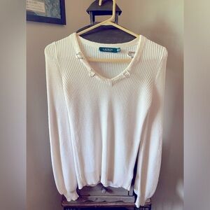 NWOT Lauren Ralph Lauren V-Neck Sweater